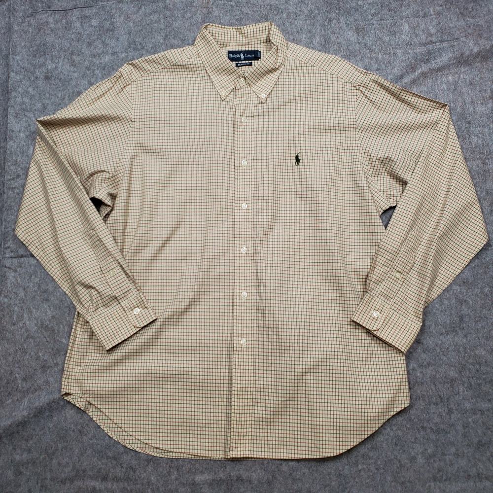 Vintage Ralph Lauren Shirt Mens Extra Large Classic Fit Button Front Long Sleeve
